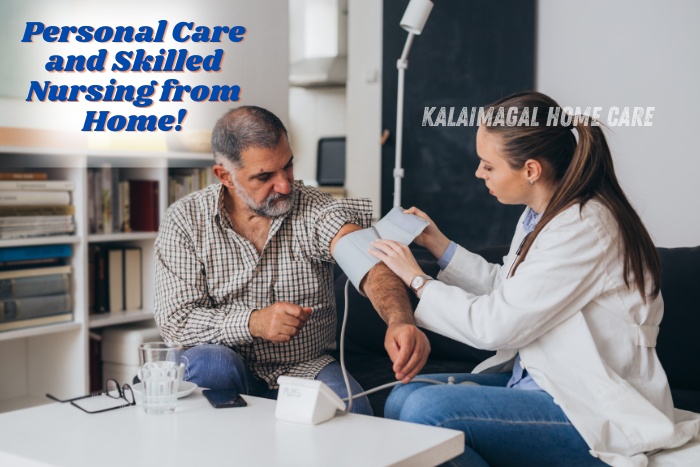 Personal care and skilled nursing services at home in Coimbatore, provided by Kalaimagal Home Care