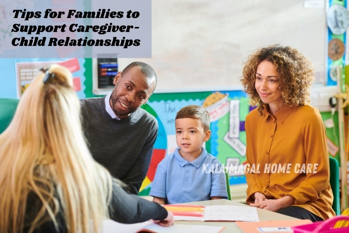 caregiver-child relationships, guided by Kalaimagal Home Care’s expert caregiving services for healthy child development
