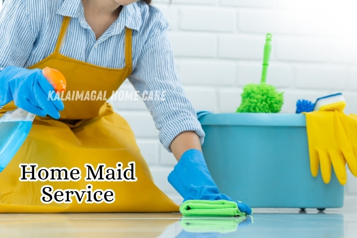 Kalaimagal Home Care maid service in Coimbatore providing professional home cleaning with care, ensuring a neat and hygienic living space