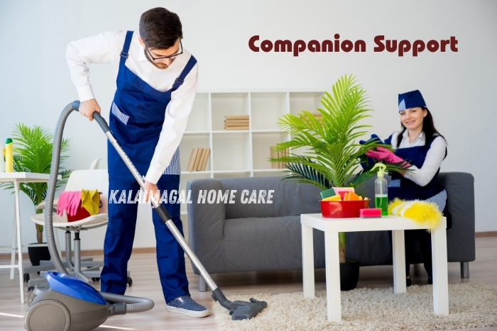 Professional home care team providing cleaning and companion support – Kalaimagal Home Care in Coimbatore