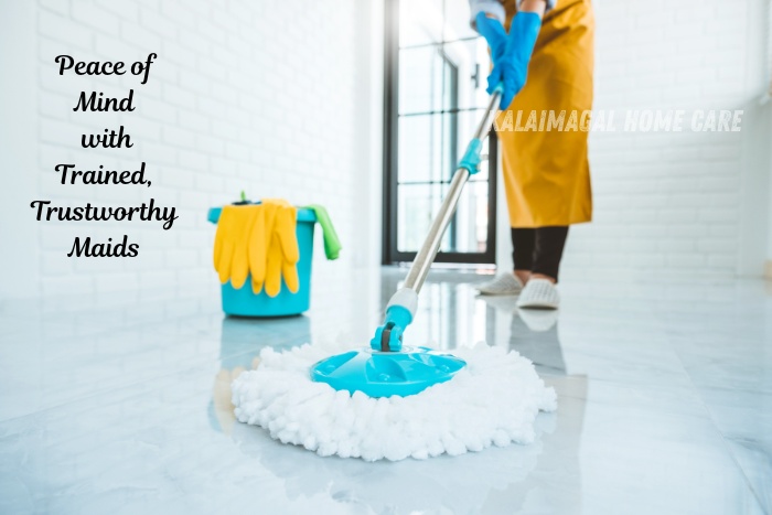 Kalaimagal Home Care in Coimbatore – expert maid cleaning service with trained, trustworthy staff providing spotless and hygienic home care