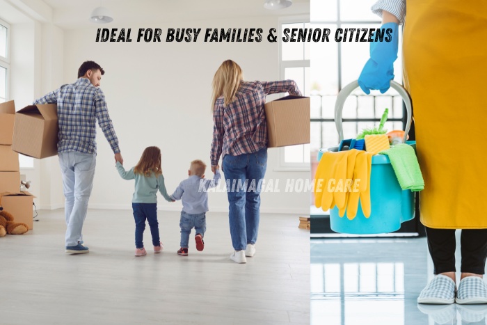 Kalaimagal Home Care in Coimbatore – reliable housekeeping services ideal for busy families and senior citizens, ensuring a clean and organized home